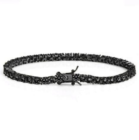 Stunning 4MM SILVER MOISSANITE BRACELET I 995723