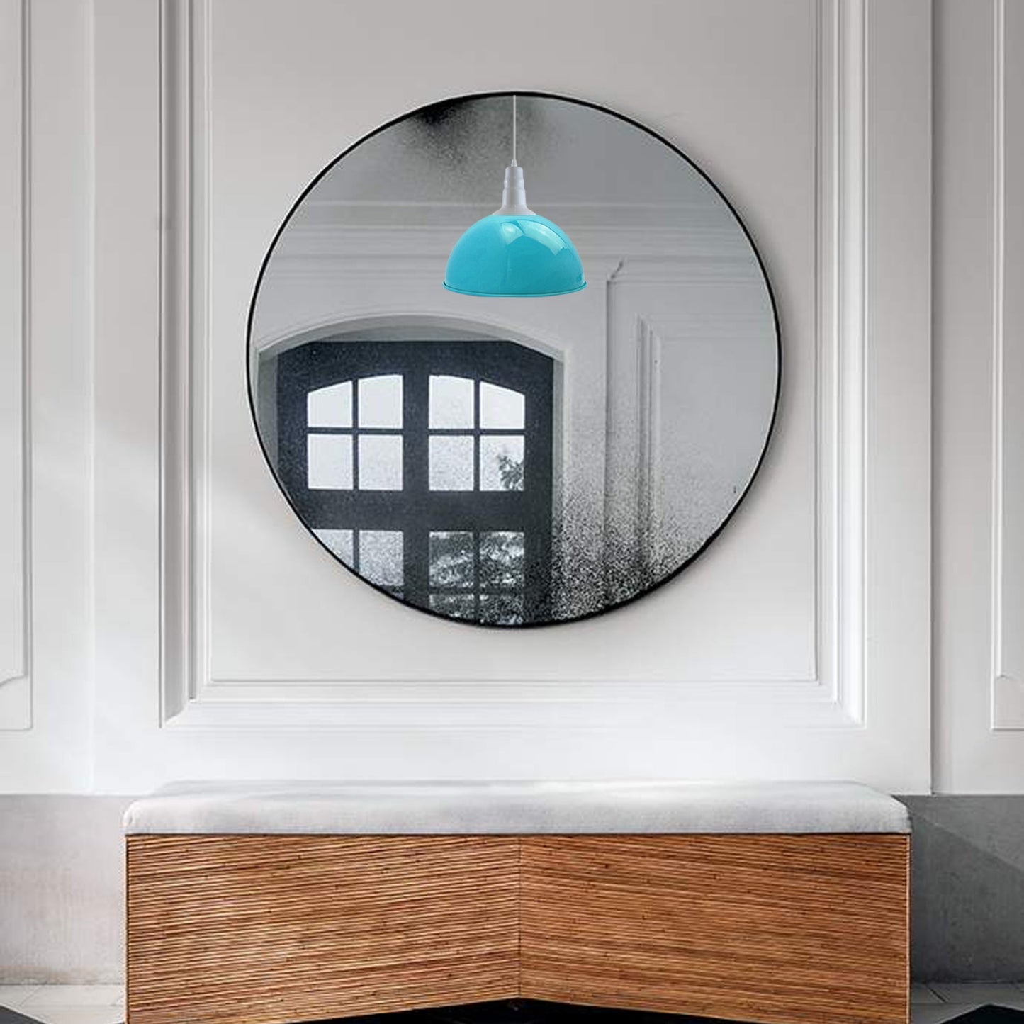 3 Pack Blue Dome Pendant Ceiling Light on Bar~3565