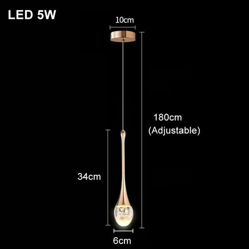 Modern Bubble Crystal Pendant Lights Indoor Hanging Lamp For Kitchen