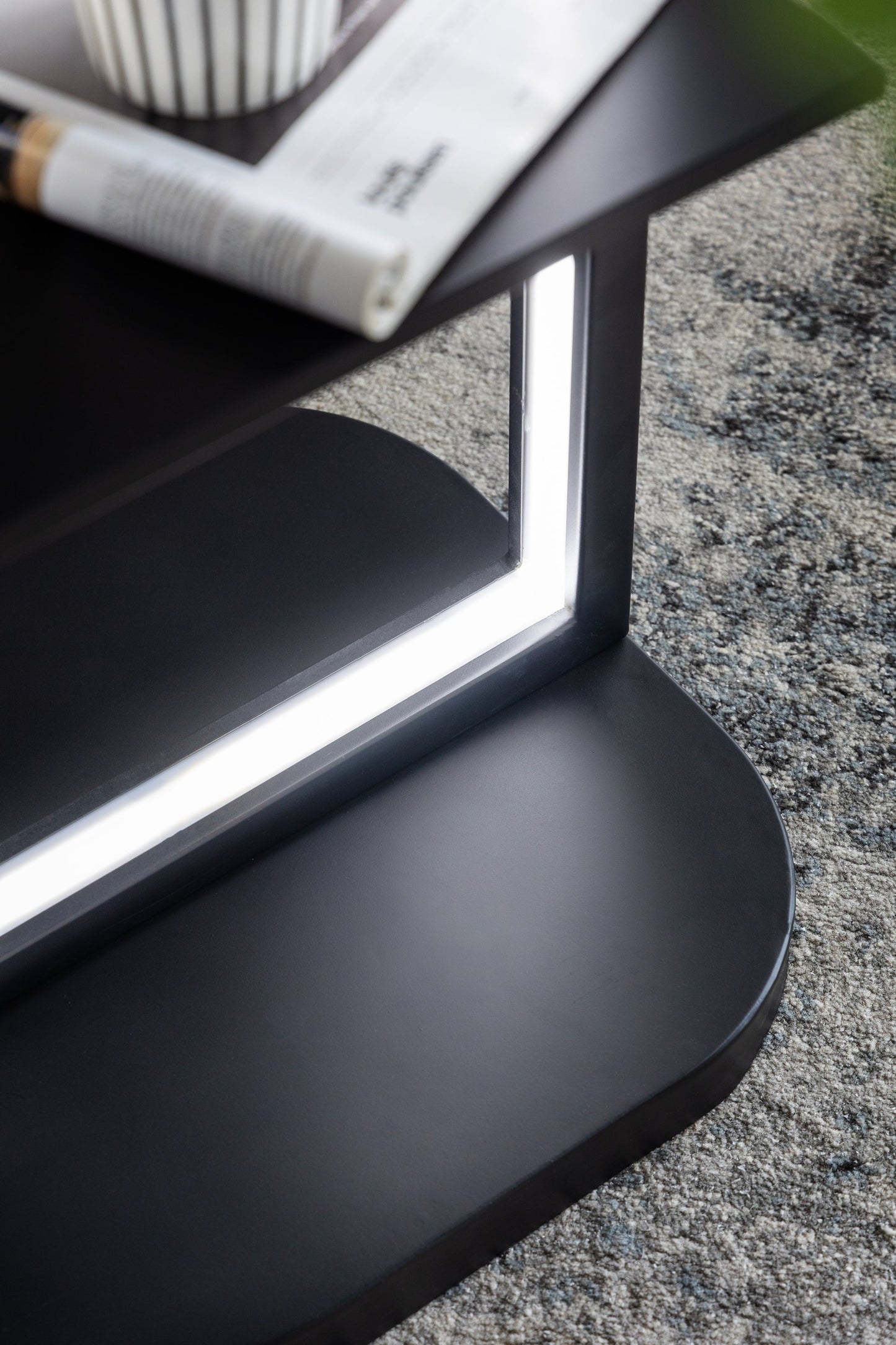 16.5x17x74' Two Tiered Vertical Shelving Stand with Light (Not include