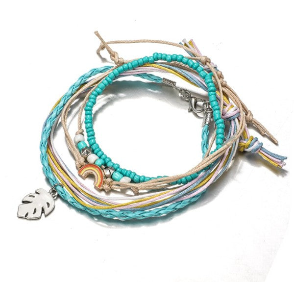 Rainbow Fun Color Anklet Bracelet
