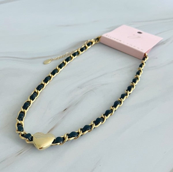 Heart Chain Choker Necklace