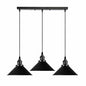 Black Metal Cone Shade Pendant Light Fixture~3393