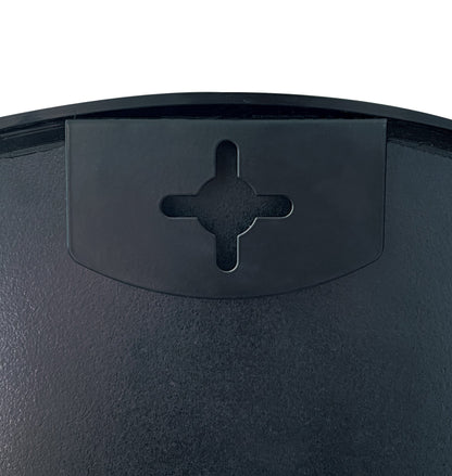 24x36 Inch Black Metal Framed Arched Bathrrom Mirror for Wall.