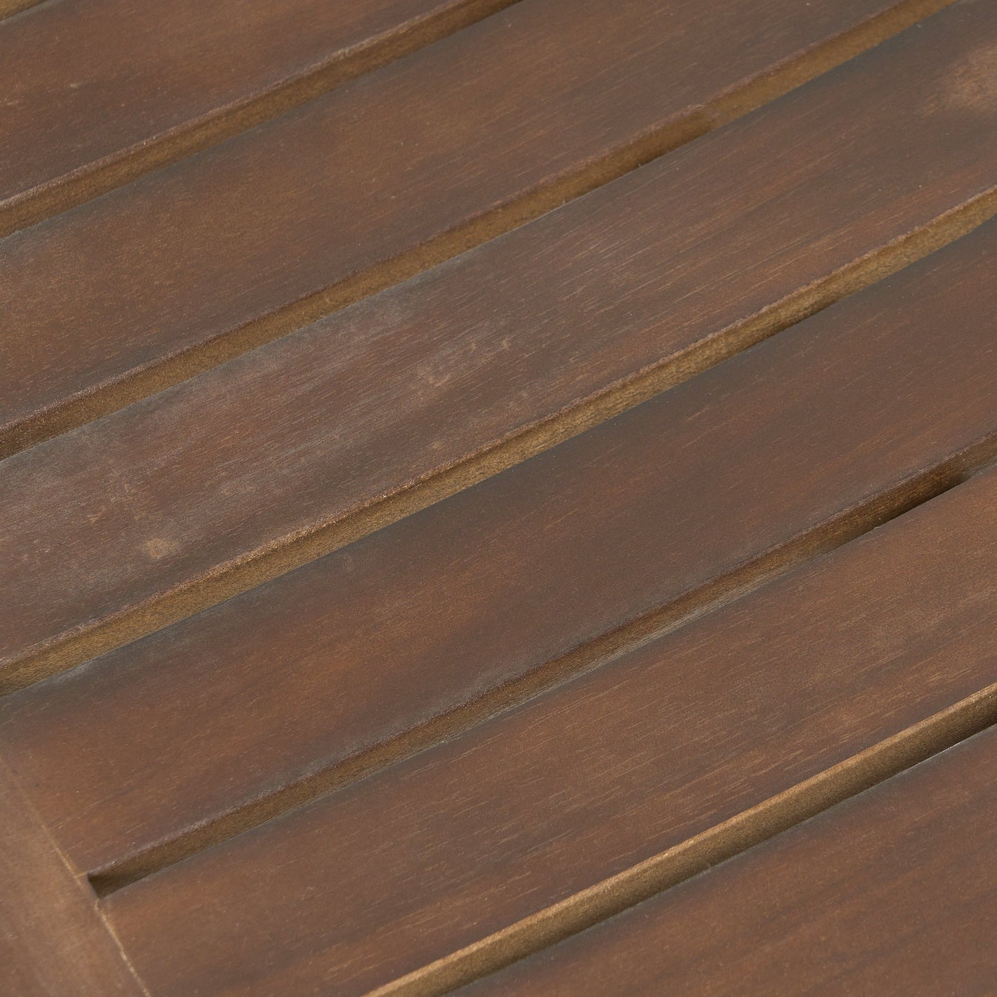 Outdoor Acacia Wood Counter Height Barstool, Set of 2, Mahogany Brown