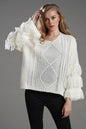 Fringe knit sweater