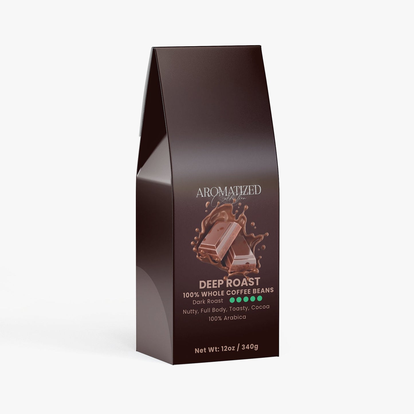 Deep Roast Coffee (Dark Roast) Nutty, Full Body, Toasty Flavor