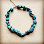 Blue Turquoise Collar Length Necklace 255y