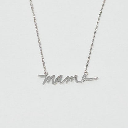 Mama Script Necklace