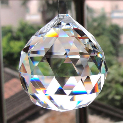 20/30/40/50mm Clear Crystal Feng Shui Lamp Ball Prism Rainbow Sun