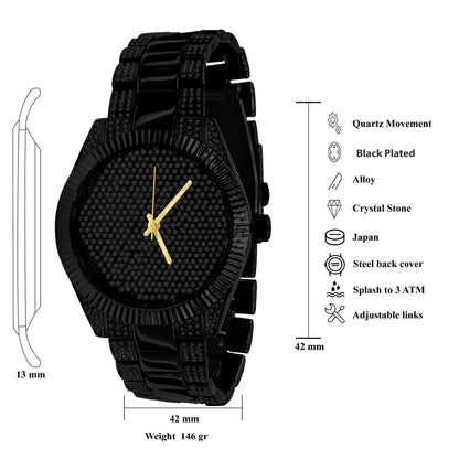 Ultra Black Personified Bling Watch | 562673