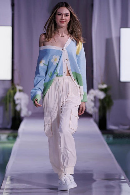 Charming Flower knit cardigan