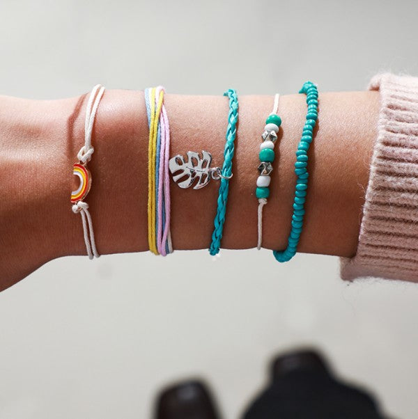 Rainbow Fun Color Anklet Bracelet