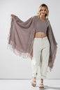 Fringe Ruana Style Cardigan Shawl