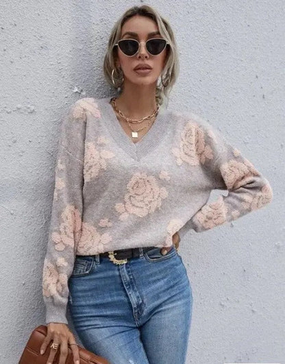 Rose knit sweater