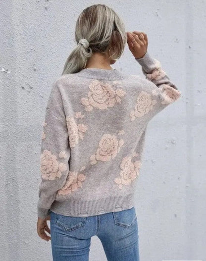 Rose knit sweater