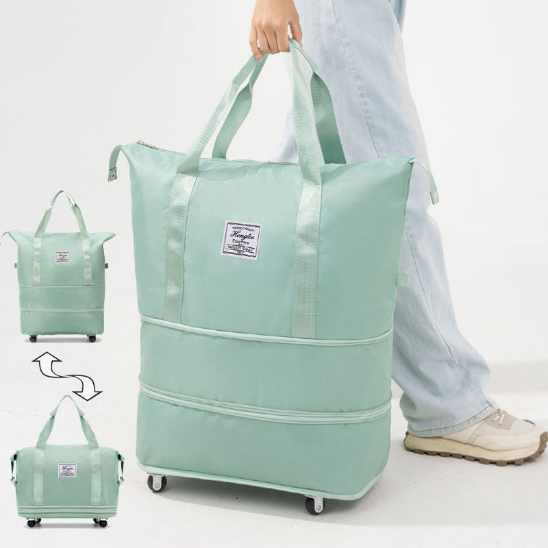 New Universal Wheel Travel Bag With Double-layer Dry And Wet