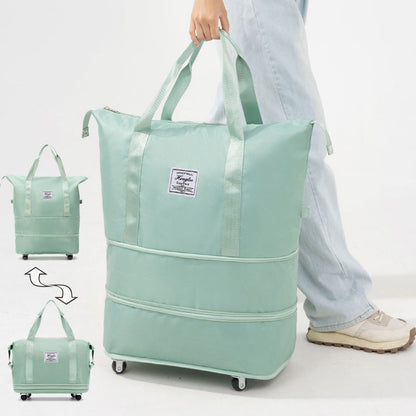 New Universal Wheel Travel Bag With Double-layer Dry And Wet