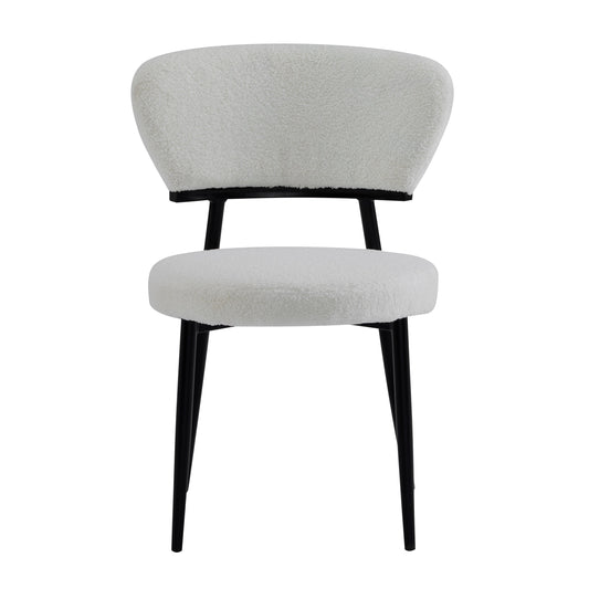 Upholstered Dinning Chair Set of 2-White
