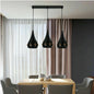 Modern Retro Industrial Crystal Ceiling Light Black Shade 3Head