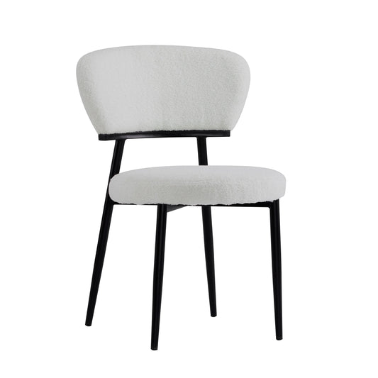 Upholstered Dinning Chair Set of 2-White