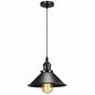 Black Metal Cone Shade Pendant Light Fixture~3393