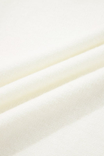 Embroidered Flower Ribbed Loose Sweater