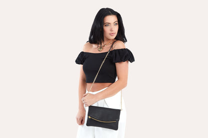 Leather Flap Style Clutch