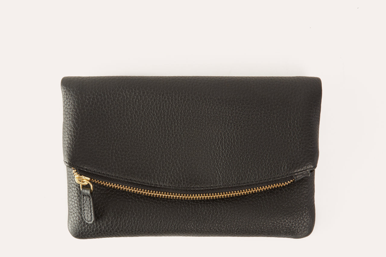 Leather Flap Style Clutch