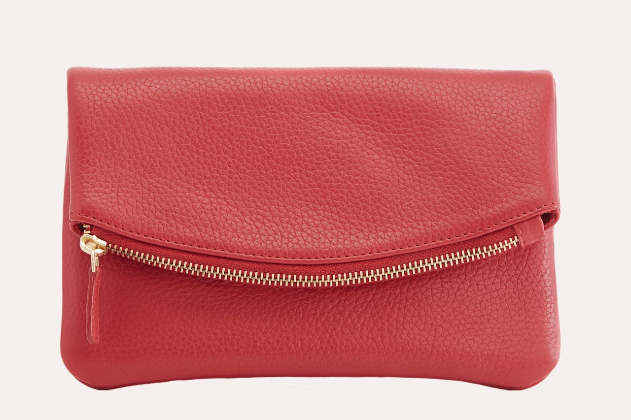 Leather Flap Style Clutch