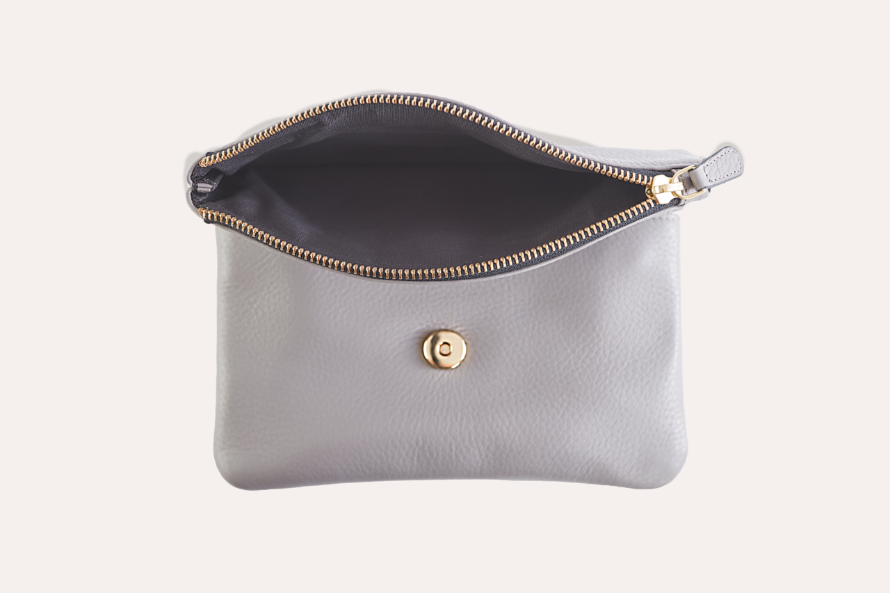 Leather Flap Style Clutch