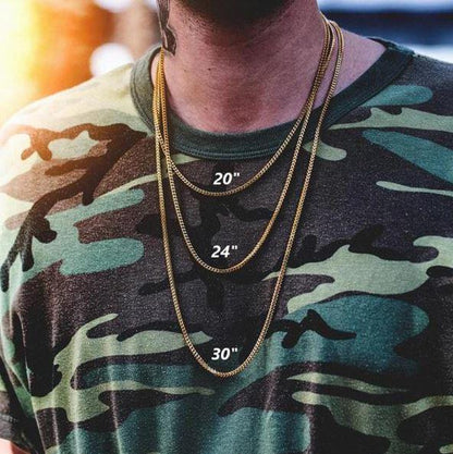 Solid Steel Heavy Franco Chain 3x3mm