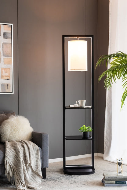 16.5x17x74' Two Tiered Vertical Shelving Stand with Light (Not include