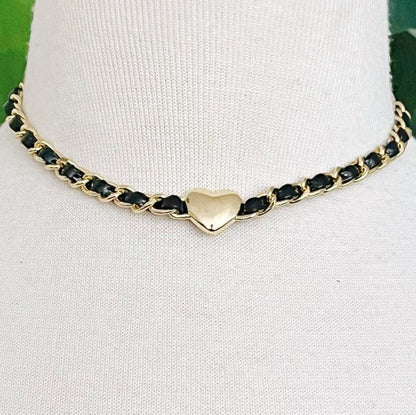 Heart Chain Choker Necklace