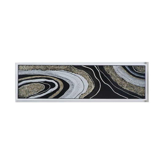 70.9x19.7x1.5' Elongated Landscape Rectangle Framed Oil Painting,