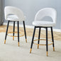 360 ° rotatable bar chair.Modern White PU comfortable upholstered bar