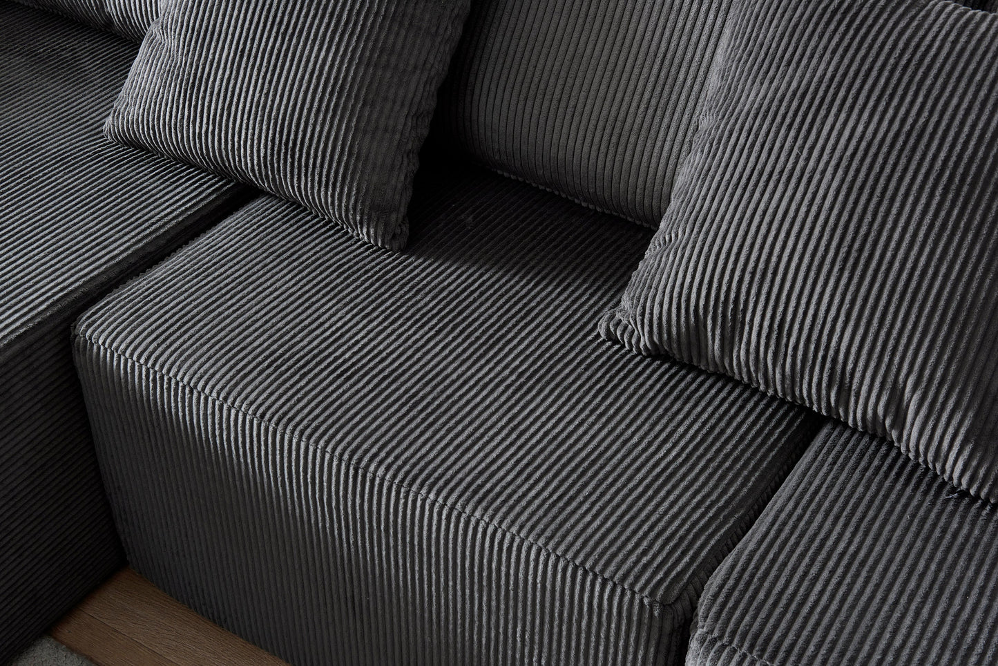 108.3' Sectional Foam Couch,L Shape Sofa with Chaise Lounge,Modular