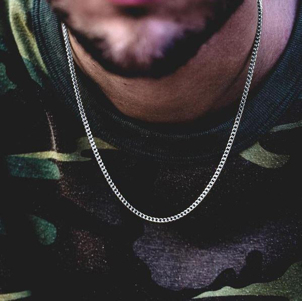 Solid Steel Heavy Franco Chain 3x3mm