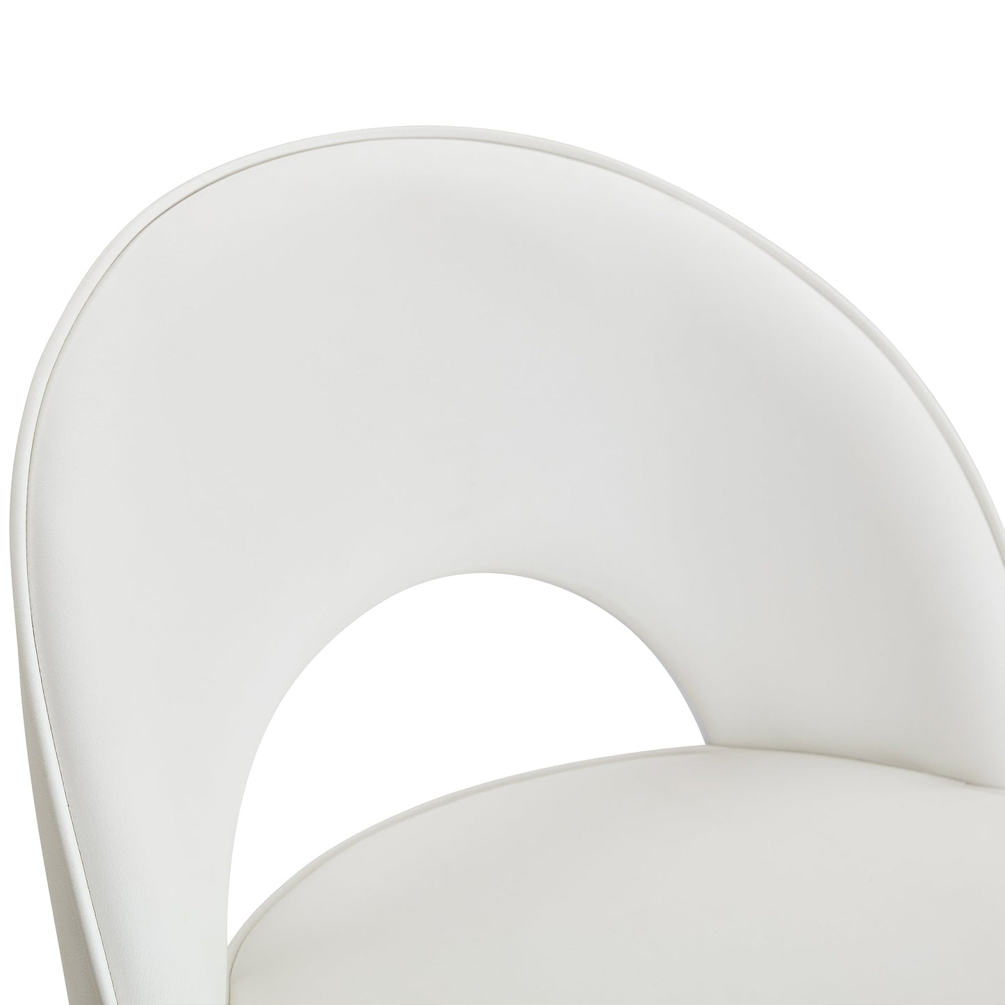 360 ° rotatable bar chair.Modern White PU comfortable upholstered bar