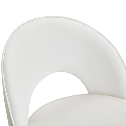 360 ° rotatable bar chair.Modern White PU comfortable upholstered bar