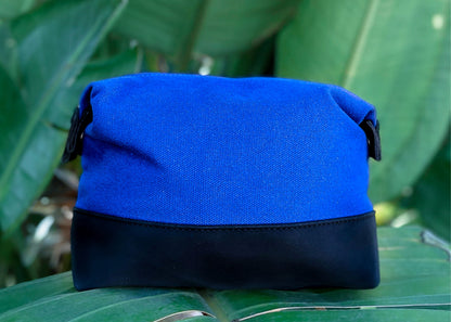 Travel Toiletry Bag - Eternal Optimist in Cobalt Blue