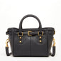 Top Handle Leather Satchel Bag Black Purse Crossbody Bag for Women