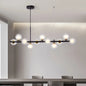 Nordic Modern LED Pendant Gold Light Glass Ball 11 Heads Hanging Lamp