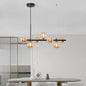 Nordic Modern LED Pendant Gold Light Glass Ball 11 Heads Hanging Lamp