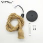 Hemp Rope Pendant Lights Vintage Retro Hanging Lamp E27 AC 85-265V