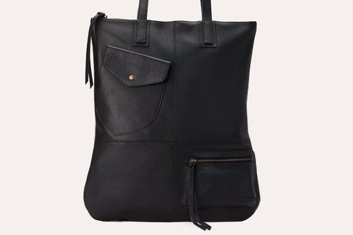 Fold n Hold Leather Tote