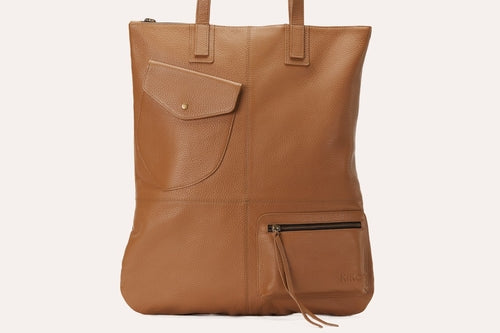 Fold n Hold Leather Tote