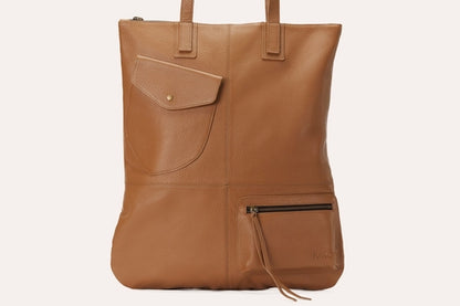 Fold n Hold Leather Tote