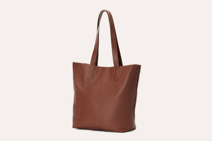 Journalist Style Leather Tote Bag