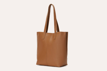 Journalist Style Leather Tote Bag